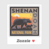 シェナンドア国立公園 |ママベア&カブス シール (シート)