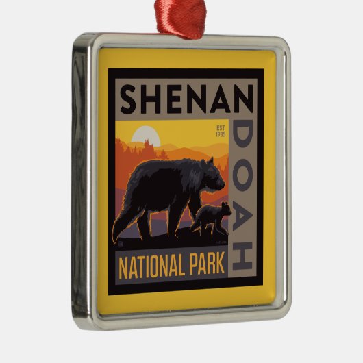 シェナンドア国立公園 |ママベア&カブス メタルオーナメント (右)
