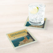 シェナンドア国立公園 |鹿 ガラスコースター (アングル)