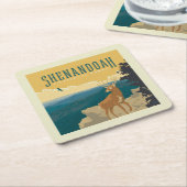 シェナンドア国立公園 |鹿 スクエアペーパーコースター (アングル)