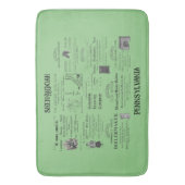 シェナンドア・ペンシルバニア広告州1880年代の石炭 バスマット (正面縦)