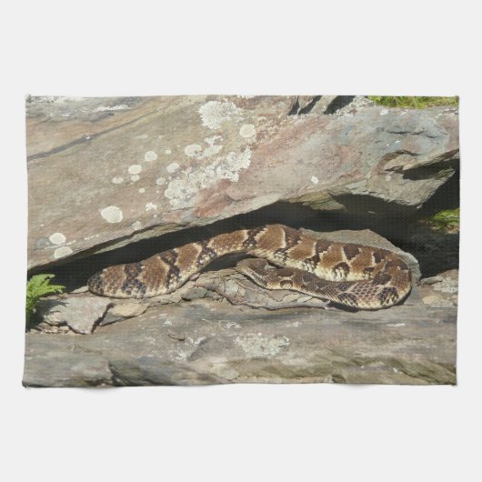 シェナンドー国立公園のガラガラヘビ キッチンタオル (横)