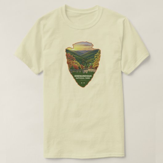 シェナンドー国立公園の矢じり Tシャツ (デザイン正面)