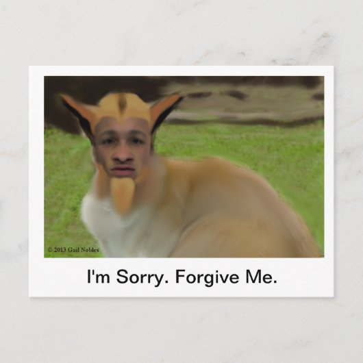シェナートの謝罪カード ポストカード (正面)