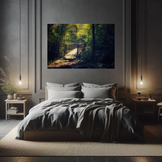 シェナ素朴ンドアの橋の国立森林写真撮影 ポスター