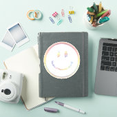 シェニールスマイル顔 シール (iPadカバー)