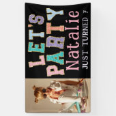 シェニールパーティー名門私立校風のフェイク誕生日パーティー 横断幕 (縦)