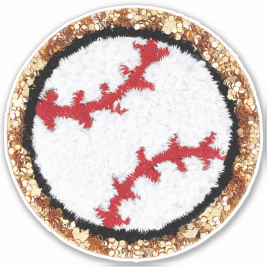 シェニール野球 シール (正面)