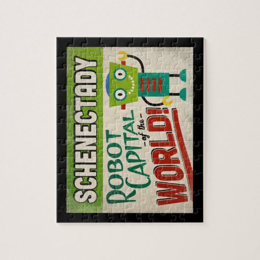 シェネクタディニューヨークロボットおもしろい-ヴィンテージ ジグソーパズル (縦)