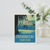 シェノンソーオリジナルイラストレーションフランス ポストカード (スタンド正面)