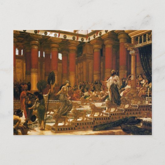 シェバの女王がソロモン王を訪問すること ポストカード (正面)