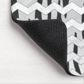 シェバロンタイガーブラックアンドホワイトプリント マウスパッド (コーナー)