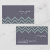 シェバロンパターン古いラベンダー背景 名刺 (正面/裏面)