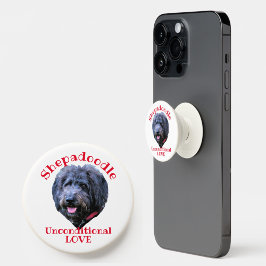 シェパドードルハートシェイプ無条件の愛 ポップソケット