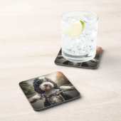 シェパドードルバイクもしくは自転車に乗る人コースター コースター (右側)