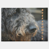 シェパドールプロフィール写真ポートレート マグネット (正面)