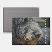 シェパドールプロフィール写真ポートレート マグネット (正面/裏面)