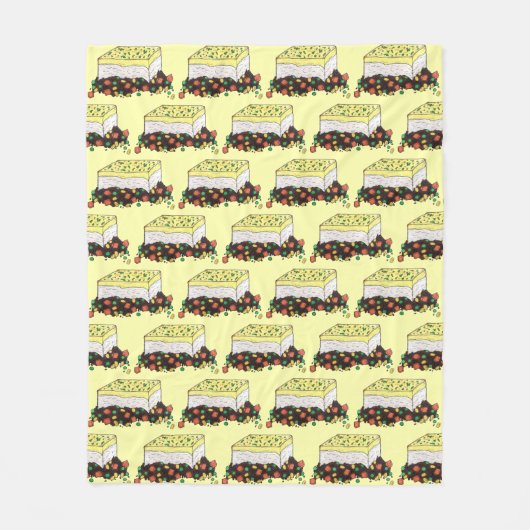 シェパードのコテージミートパイ英語イギリス料理 フリースブランケット (正面)