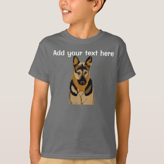 シェパードのポートレートをカスタマイズしよう Tシャツ (正面)