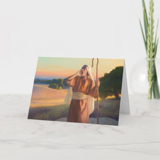 シェパードの電話グリーティングカード カード (正面)