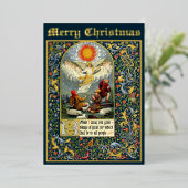 シェパードへのクリスマス出生受胎告知 箔シーズンカード (立ち正面)