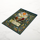 シェパードへのクリスマス出生受胎告知 箔シーズンカード (回転した状態)