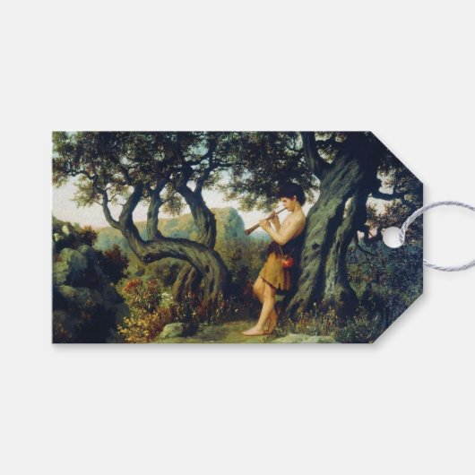 シェパードボーイ遊ズアウッドウィンドミュージカル楽器 ギフトタグ (正面(横))