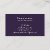 シェパードモダンロゴドッグ歩く名刺 名刺 (裏面)