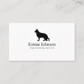 シェパードモダンロゴドッグ歩く名刺 名刺 (正面)