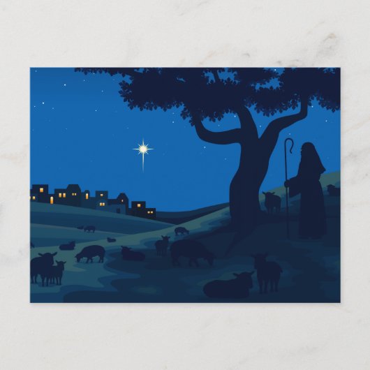 シェパード付きクリスマスカード シーズンポストカード (正面)