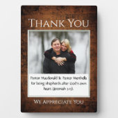 シェパード牧師の写真プラークに感謝 フォトプラーク (正面)