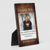 シェパード牧師の写真プラークに感謝 フォトプラーク (側面)