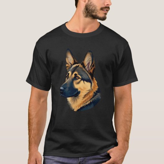 シェパード犬 Tシャツ (正面)
