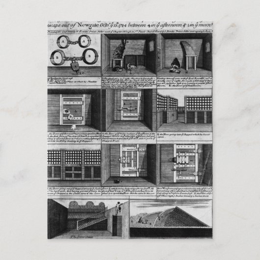 シェパード脱出型枠ニューゲート刑務所 ポストカード (正面)