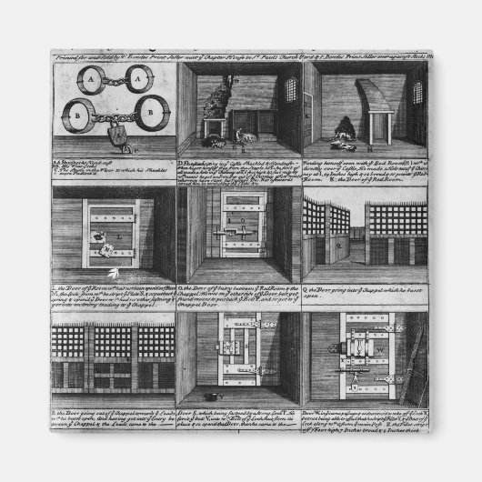 シェパード脱出型枠ニューゲート刑務所 マグネット (正面)