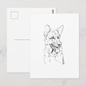 シェパード イラスト入り オーダーメイドグッズ ポストカード (正面/裏面)