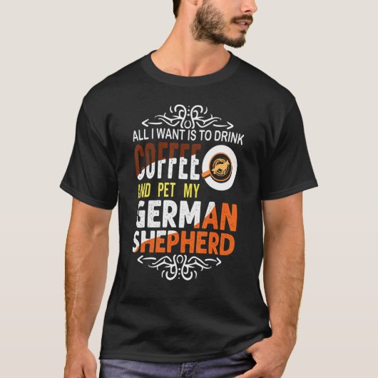 シェパード・コーヒー Tシャツ (正面)