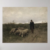 シェパード、ヴィンテージ油オン・キャンバス ポスター (正面)