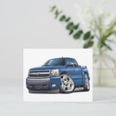シェビーシルバードデュアルキャブブルーグラナイトトラック ポストカード (スタンド正面)