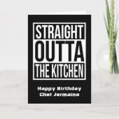 シェフおもしろいと調理師ことわざハッピーバースデー カード (正面)