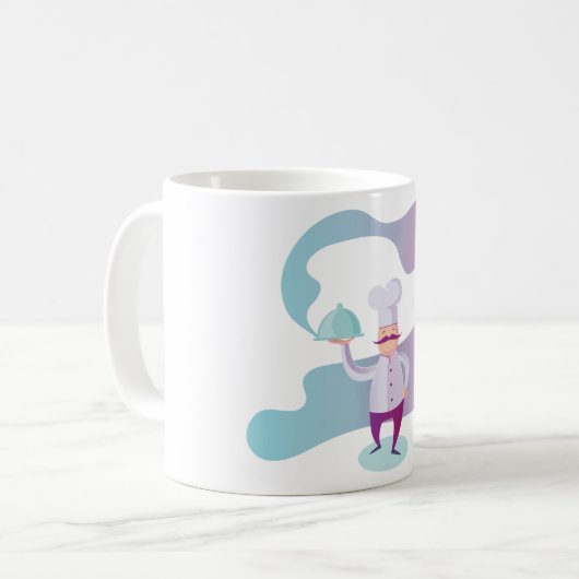 シェフおもしろいイタリアンコーヒーマグ コーヒーマグカップ (正面左)