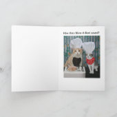 シェフおもしろいキャッツ誕生日 カード (内部)