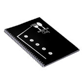 シェフおもしろいコスチューム肉食料理料理 ノートブック (右側)