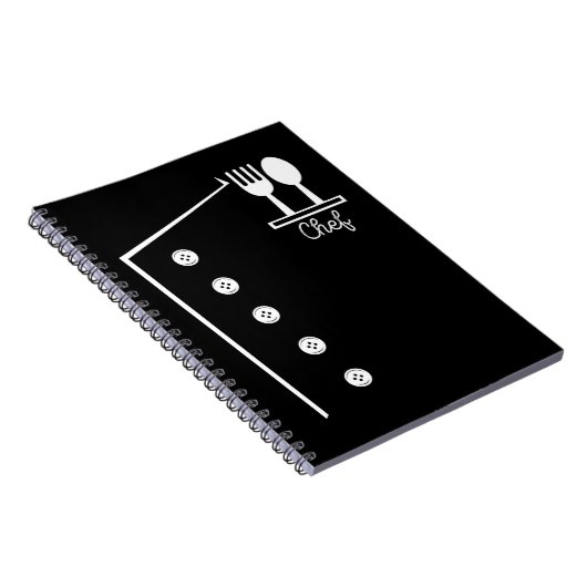 シェフおもしろいコスチューム肉食料理料理 ノートブック (右側)