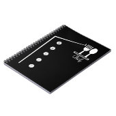 シェフおもしろいコスチューム肉食料理料理 ノートブック (左側)