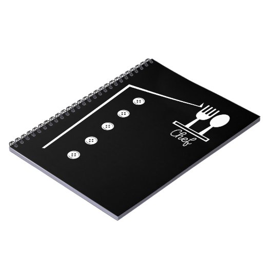 シェフおもしろいコスチューム肉食料理料理 ノートブック (左側)