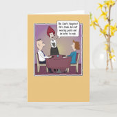 シェフおもしろいサプライズ誕生日 カード (黄色い花)