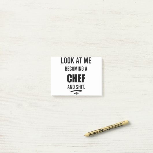 シェフおもしろいシャツ用の料理ギフおもしろいト ポストイット (デスク上)