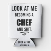 シェフおもしろいシャツ用の料理ギフおもしろいト 缶クーラー (正面)