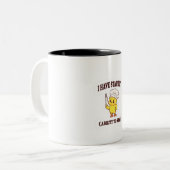 シェフおもしろいチキンTシャツ – 「安定している」 ツートーンマグカップ (正面左)